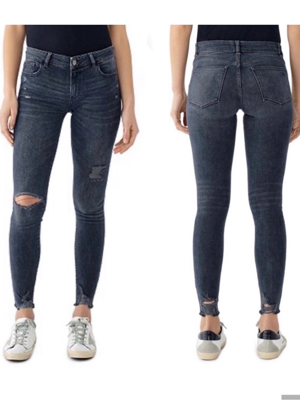 DL1961 Women's Emma instasculpt Distressed Skinny Jeans Kent